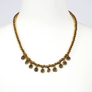 Antique brass chain necklace